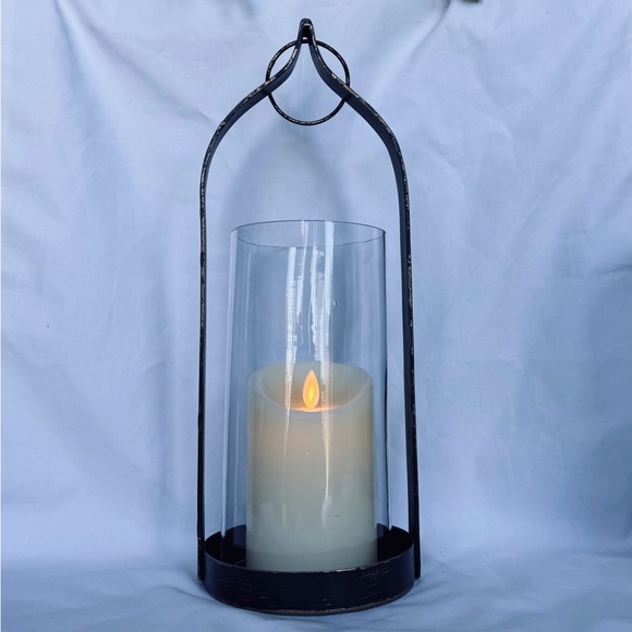 Metal & Glass Lantern - Picture 1 of 10